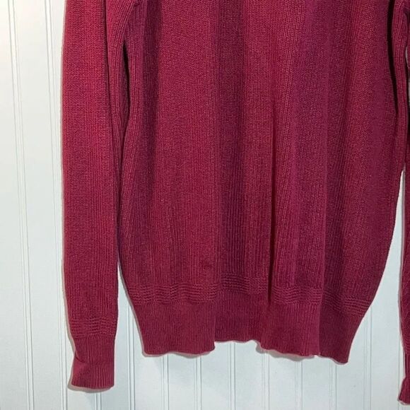 LL Bean Button VNeck Sweater Men 2XL Long Wine Long Sleeve CabinCore GrandPaCore - Picture 9 of 10